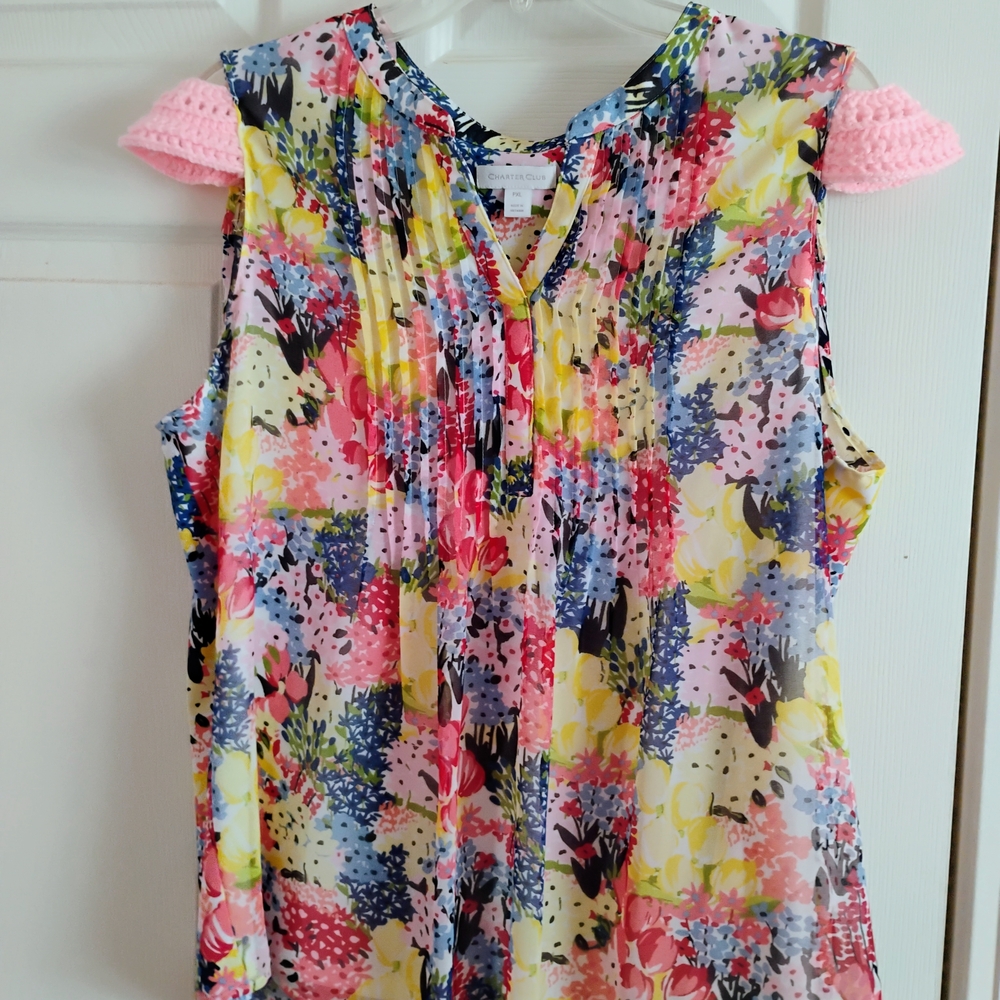 Charter Club Multicolor Floral Blouse